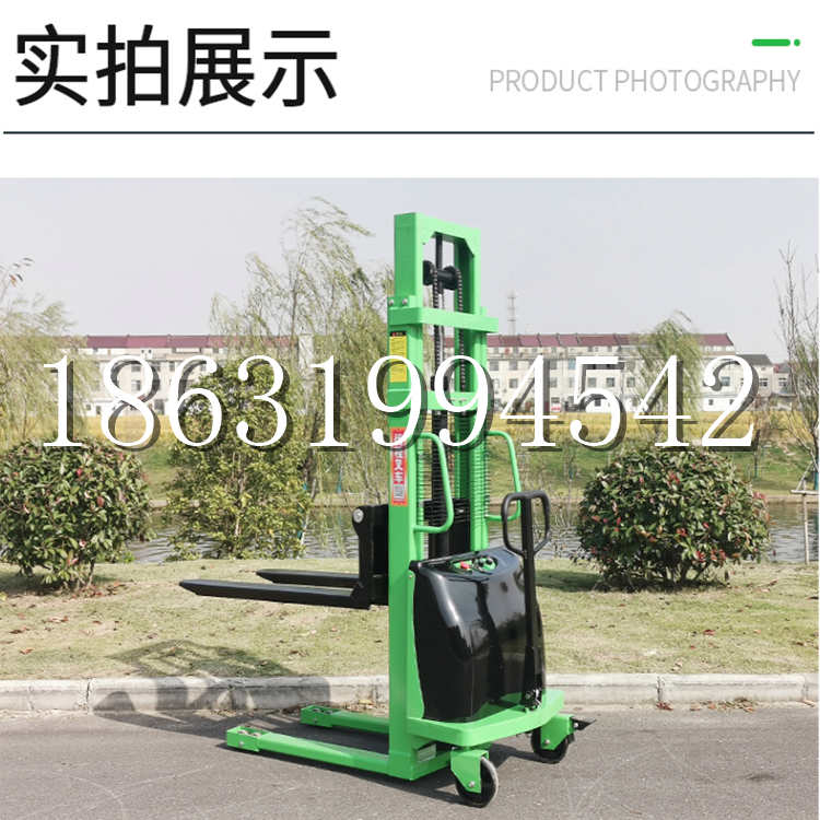 墨玉县电动叉车堆高车液压铲车电瓶1吨2吨站驾步行式小型全自动叉车